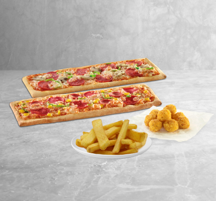 2 Adet Pizzetta + Tavuk + Patates Kampanyası