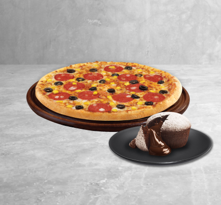 Büyük Boy Pizza + Çikolatalı Sufle Kampanyası