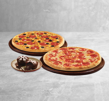 2 Orta Boy Pizza + 2 Çikolatalı Sufle Kampanyası