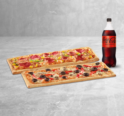 2 Adet Pizzetta + Coca-Cola Pet 1 lt Kampanyası